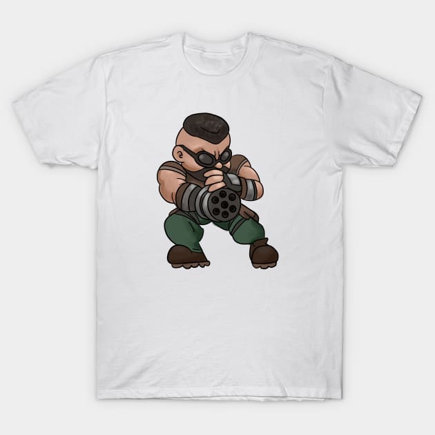 Barret Wallace Chibi Final Fantasy 7 T-Shirt by Gamers Utopia